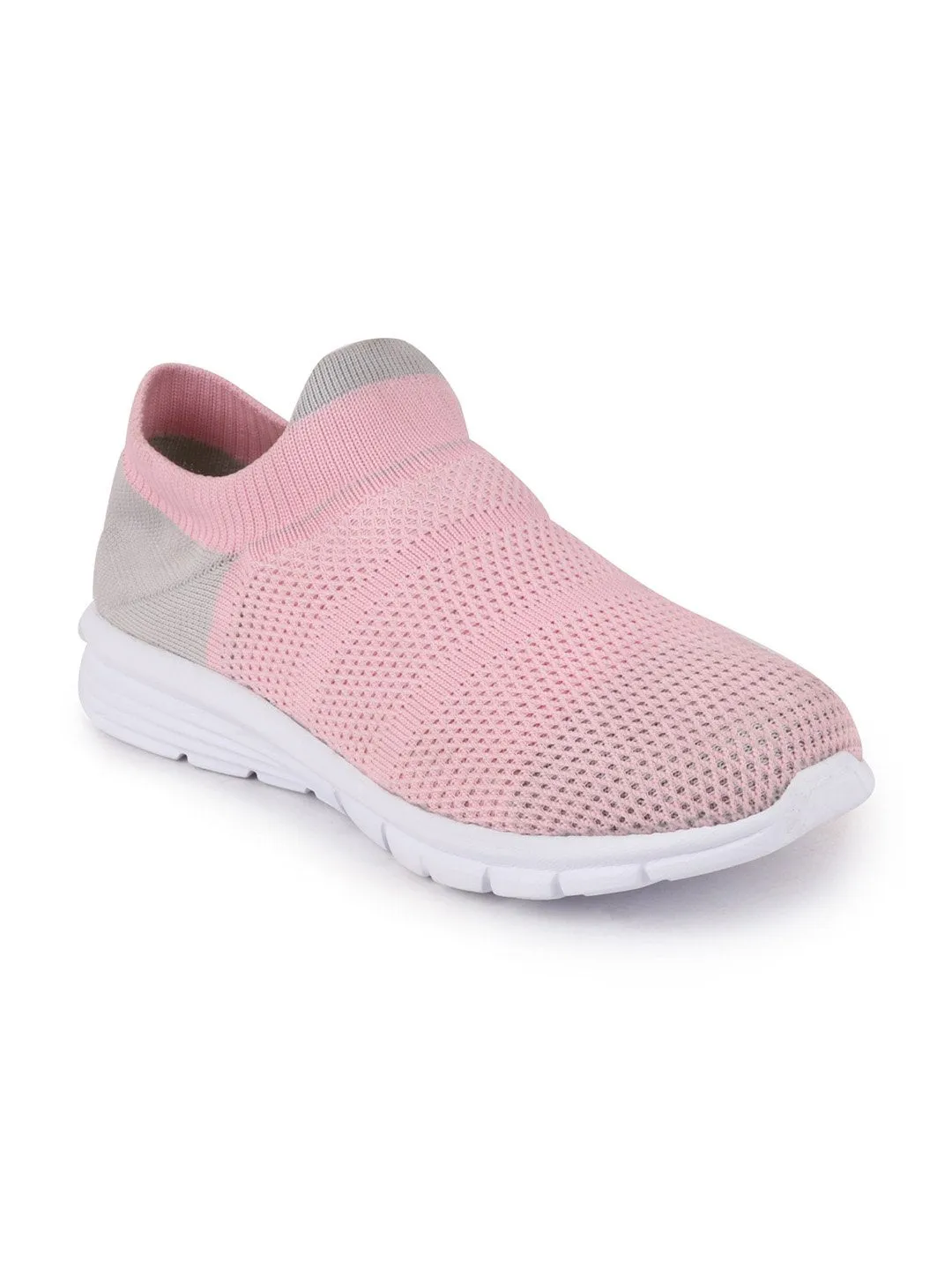 Women Pink Sports Slip-On Walking Shoes