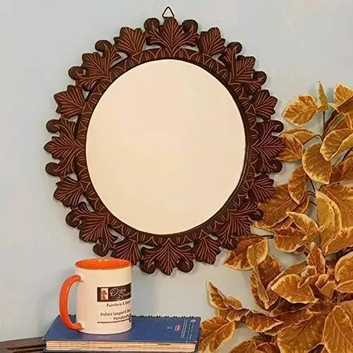 Wooden Beautiful Design Wall Mirror with Wooden Frame