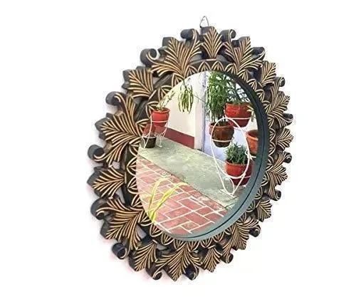 Wooden Beautiful Design Wall Mirror with Wooden Frame