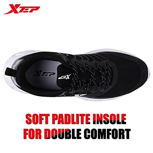 XTEP Women's Black IP Outsole Lightweight Synthetic Leather Upper Running Shoes